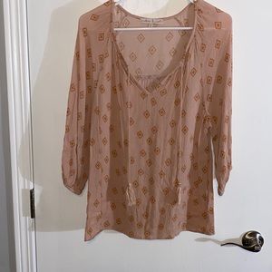 Willow & Root Blush Medium Blouse with 3/4 Sleeve
